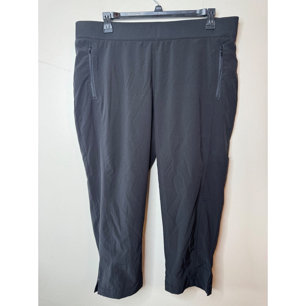 Zenergy by Chicos Black Pull On Cropped Cargo Pants Womens Size 3 Large XL